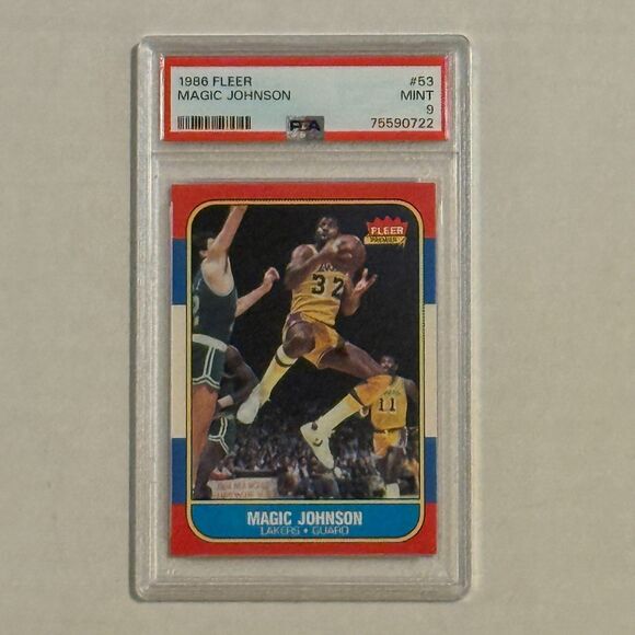 1986-87 FLEER BASKETBALL COMPLETE SET 1-132 11 stickers PSA Jordan Barkley Magic - Picture 8 of 16